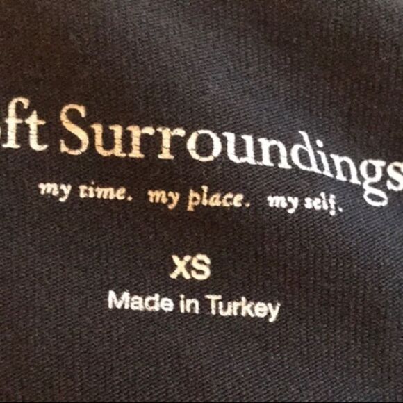 Soft Surroundings XS Black Wrap Top - Picture 4 of 7